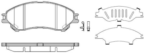 Колодка гальм. диск. SUZUK SX4 S-Cross 13 передня. REMSA 1589.02