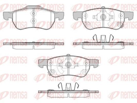 Колодки гальмівні дискові (комплект 4 шт) REMSA 1693.12