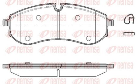 Колодки гальмівні дискові (комплект 4 шт) REMSA 1856.00