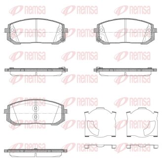 Колодки гальмівні дискові (комплект 4 шт) REMSA 1923.02