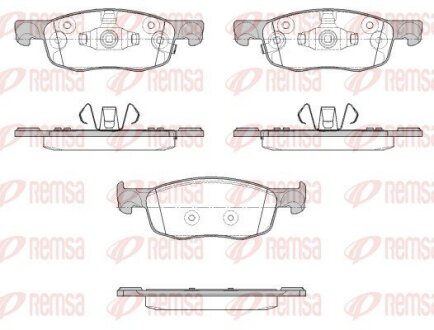 Колодки гальмівні дискові (комплект 4 шт) REMSA 1939.02