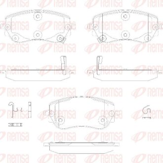 Колодки гальмівні дискові (комплект 4 шт) REMSA 1940.02 (фото 1)