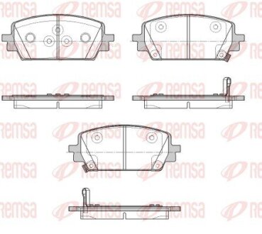 Колодки гальмівні дискові (комплект 4 шт) REMSA 1943.02