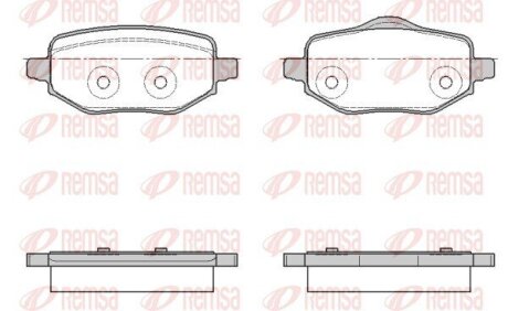 Колодки гальмівні дискові (комплект 4 шт) REMSA 1952.00