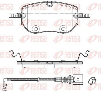 Колодки гальмівні дискові (комплект 4 шт) REMSA 1964.01