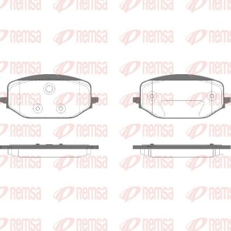 Колодки гальмівні дискові (комплект 4 шт) REMSA 1988.00 (фото 1)