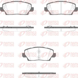 Колодки гальмівні дискові (комплект 4 шт) REMSA 1995.02
