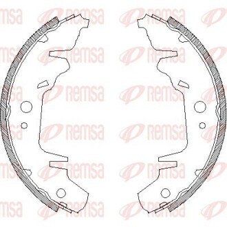 Колодки гальмівні барабанні REMSA 4020.00