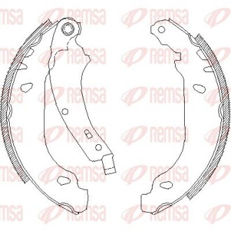 Колодка тормозов. барабан. БЕЗ ABS RENAULT CLIO 98-, DACIA LOGAN 06-, SANDERO 08- задн. (выр-во) REMSA 4074.00