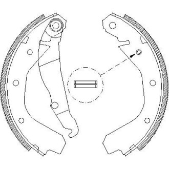 Колодка гальм. барабан. OPEL ASCONA C 81-88, KADETT 84-91, VECTRA A 88-95 задн. REMSA 4088.00