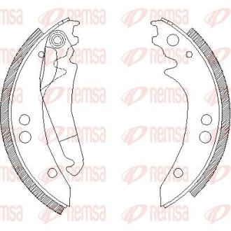 Колодка гальм. барабан. MB 207-210 задн. REMSA 4136.00