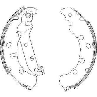 Колодка тормозов. барабан. FORD, MAZDA задн. (выр-во) REMSA 4137.00