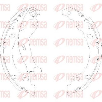 Колодки тормозные барабанные REMSA 4158.00