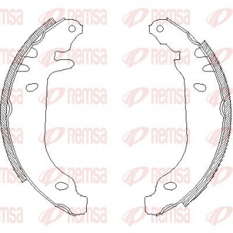 Колодка гальм. барабан. RENAULT 19, 21 88-95, CLIO 96-98 задн. REMSA 4169.00