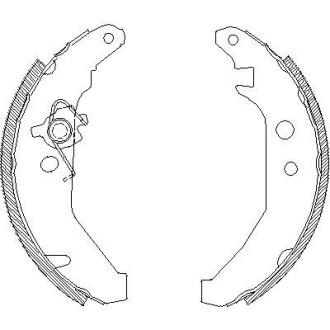 Колодка тормозов. барабан. FORD FIESTA III, IV задн. (выр-во) REMSA 4185.00