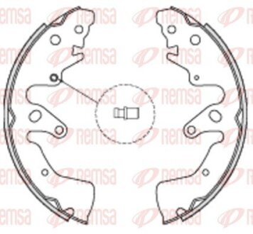 Колодка гальм. барабан. SUZUKI GRAND VITARA 1.6, 2.0, 1.9 DDIS 04/05 - задн. REMSA 4228.00