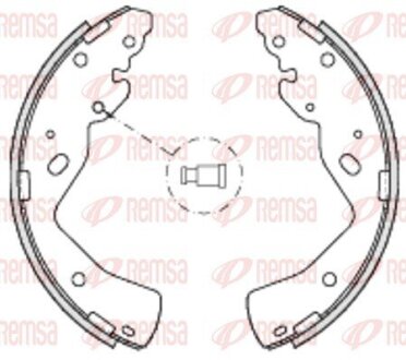 Колодки гальмівні барабанні (комплект 4 шт) REMSA 4232.00