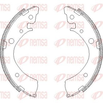 Колодки тормозные барабанные REMSA 4367.00