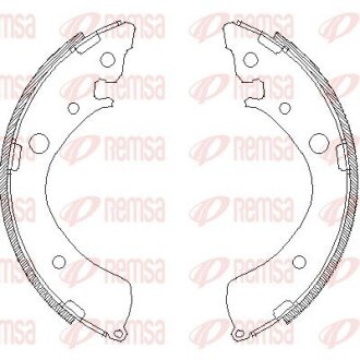 Колодки тормозные барабанные REMSA 4367.01