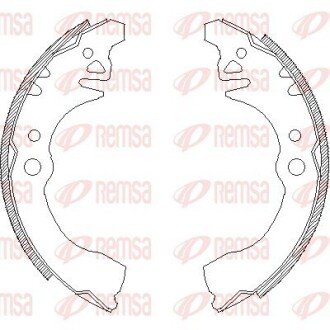 Колодка тормозов. барабан. DAIHATSU CHARADE задн. (выр-во) REMSA 4374.00