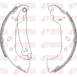 Колодки гальмівні барабанні REMSA 4417.01
