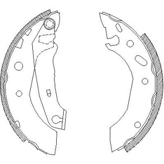 Колодка тормозов. барабан. FORD/MAZDA ESCORT/KA/PUMA/121 задн. (выр-во) REMSA 4507.01