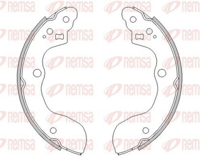 Колодки гальмівні барабанні (комплект 4 шт) REMSA 4531.00