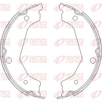 Колодки гальмівні барабанні REMSA 4732.00