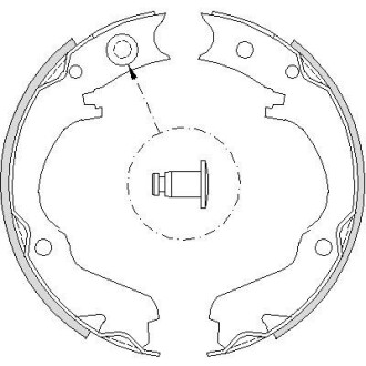 Колодка тормозов. барабан. SUBARU FORESTER, IMPREZ, LEGACY II-III-IV задн. (выр-во) REMSA 4734.00