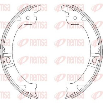 Колодки гальмівні барабанні REMSA 4744.00