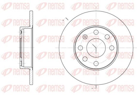 Диск гальмівний OPEL ASTRA V передн. REMSA 6057.00