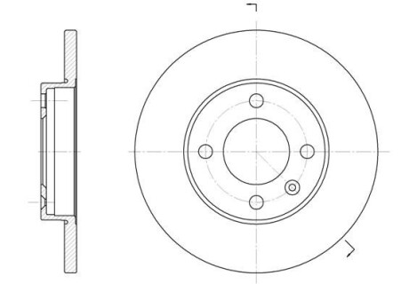 Диск гальмівний SEAT TOLEDO, VW CADDY передн. REMSA 6088.01