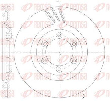 Диск тормозной SSANGYONG REXTON 2.7-3.2 02 - передн. (выр-во) REMSA 61000.10