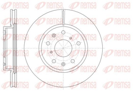 Диск гальмівний SUZUKI SX4 передн., вент. REMSA 61018.10