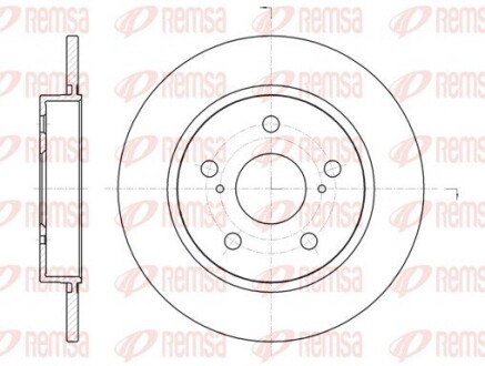 Диск гальмівний TOYOTA AURIS, COROLLA задн. REMSA 61044.00