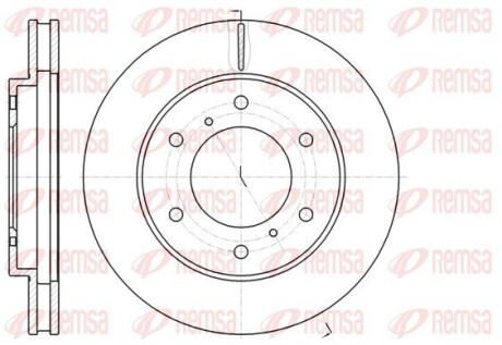 Диск гальмівний MITSUBISHI L200 передн., вент. REMSA 61118.10