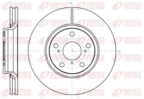 Диск тормозной TOYOTA AURIS, COROLLA передн., вент. (выр-во) REMSA 61121.10