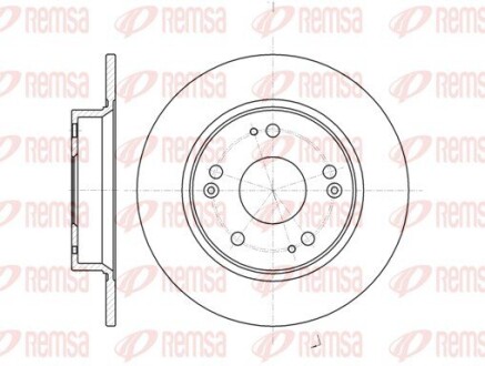 Диск гальмівний HONDA CIVIC VII 1.3-2.2 06- задн. REMSA 61175.00