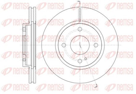 Диск гальмівний FORD FIESTA VI 1.25-1.6 08 - передн. REMSA 61299.10