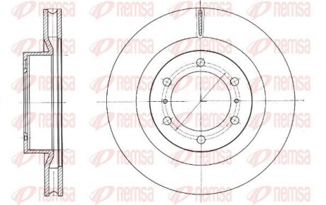 Диск тормозной LAND CRUISER 150 3.0D-4D 2010-,4.0 V6 VVT-I 2010-передн. (выр-во) REMSA 61331.10