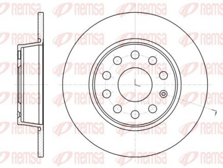 Диск тормозной SKODA OCTAVIA 08-, SUPERB 08-; VW CADDY 2010-; SEAT LEON 05- задн. (выр-во) REMSA 61340.00