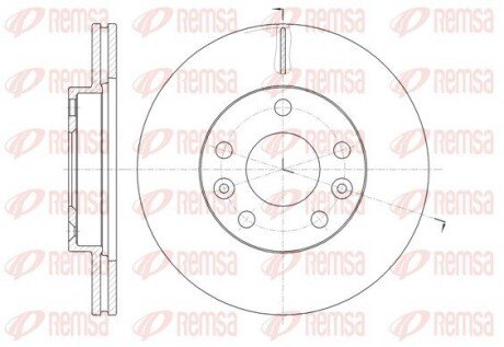 Диск гальмівний RENAULT DUSTER 1.6 16V 2.0 2012 - передн. REMSA 61478.10