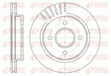 Диск гальмівний FORD MONDEO, задн., вент. REMSA 6160.10