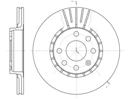 Диск тормозной OPEL ASTRA F передн., вент. (выр-во) REMSA 6174.10