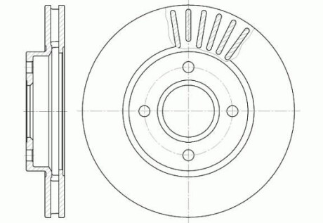 Диск тормозной FORD MONDEO, SCORPIO передн., вент. (выр-во) REMSA 6211.10