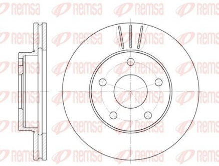 Диск гальмівний FORD SCORPIO передн., вент. REMSA 6214.10