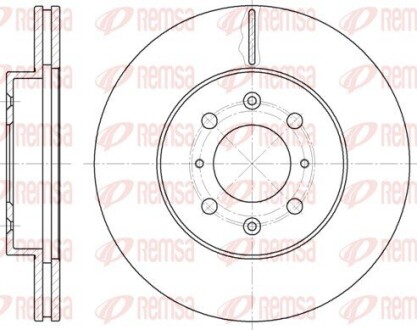 Диск тормозной HONDA CIVIC передн., вент. (выр-во) REMSA 6224.10