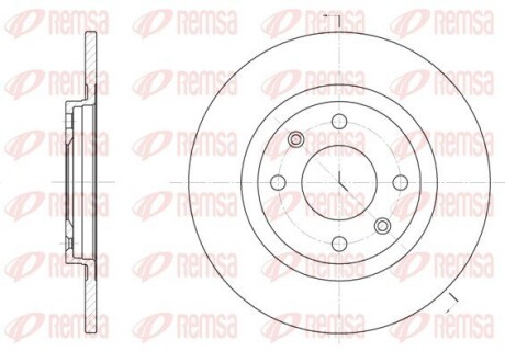Диск гальмівний PEUGEOT 305, 405 передн. REMSA 6241.01