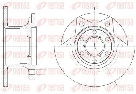 Диск гальмівний ALFAROMEO, IVECO DAILY I 1/91-1/99 передн. REMSA 6242.00