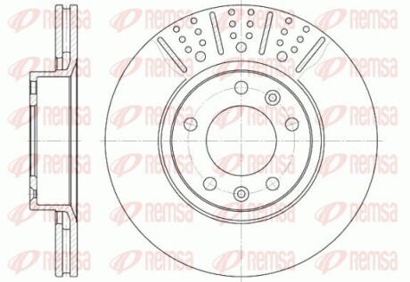 Диск гальмівний CITROEN, PEUGEOT передн., вент. REMSA 6265.10